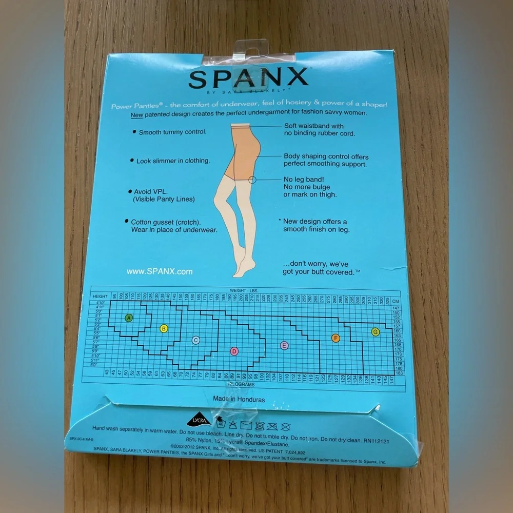 Spanx power pantries performance underwear SIZE A BARE